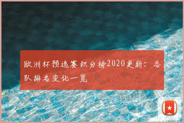欧洲杯预选赛积分榜2020更新：各队排名变化一览